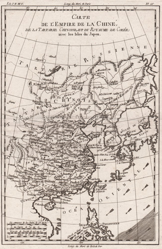 Carte de l'Empire de La Chine, de la Tartare Chinoise, et du Royaume de Corée: avec les Isles du Japon 1780